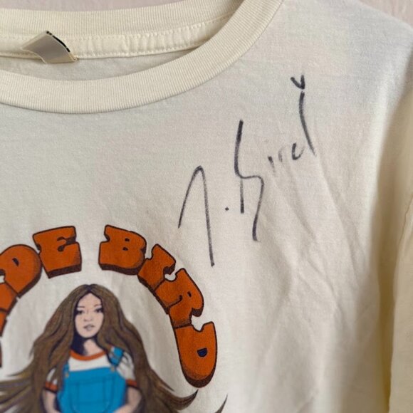 Jade Bird Graphic T-Shirt – Size L, Cream (Signed by Artist!) - Picture 3 of 5